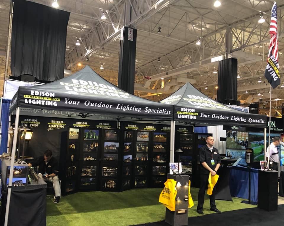 Edison lighting at an outdoor lighting convention